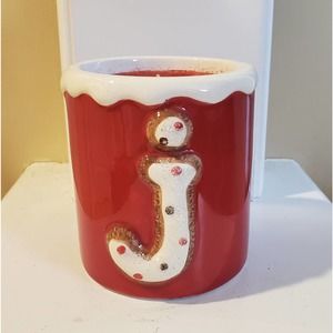The Letter J Holiday Holder & Candle